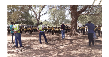 COVID-19 mobilization at Warmquelle Primary School, Kunene Region