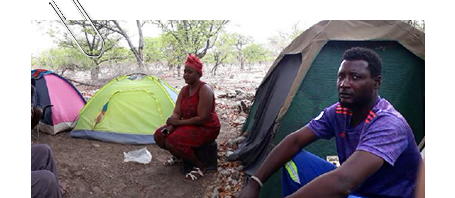 Cleared campsite at Okozonguihe