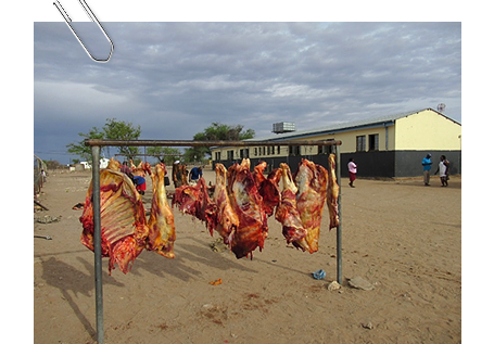 Meat being distributed to Groot-Berg Primary School in #Khoadi //Hoas Conservancy
