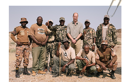 Prince William with conservancy rhino rangers
